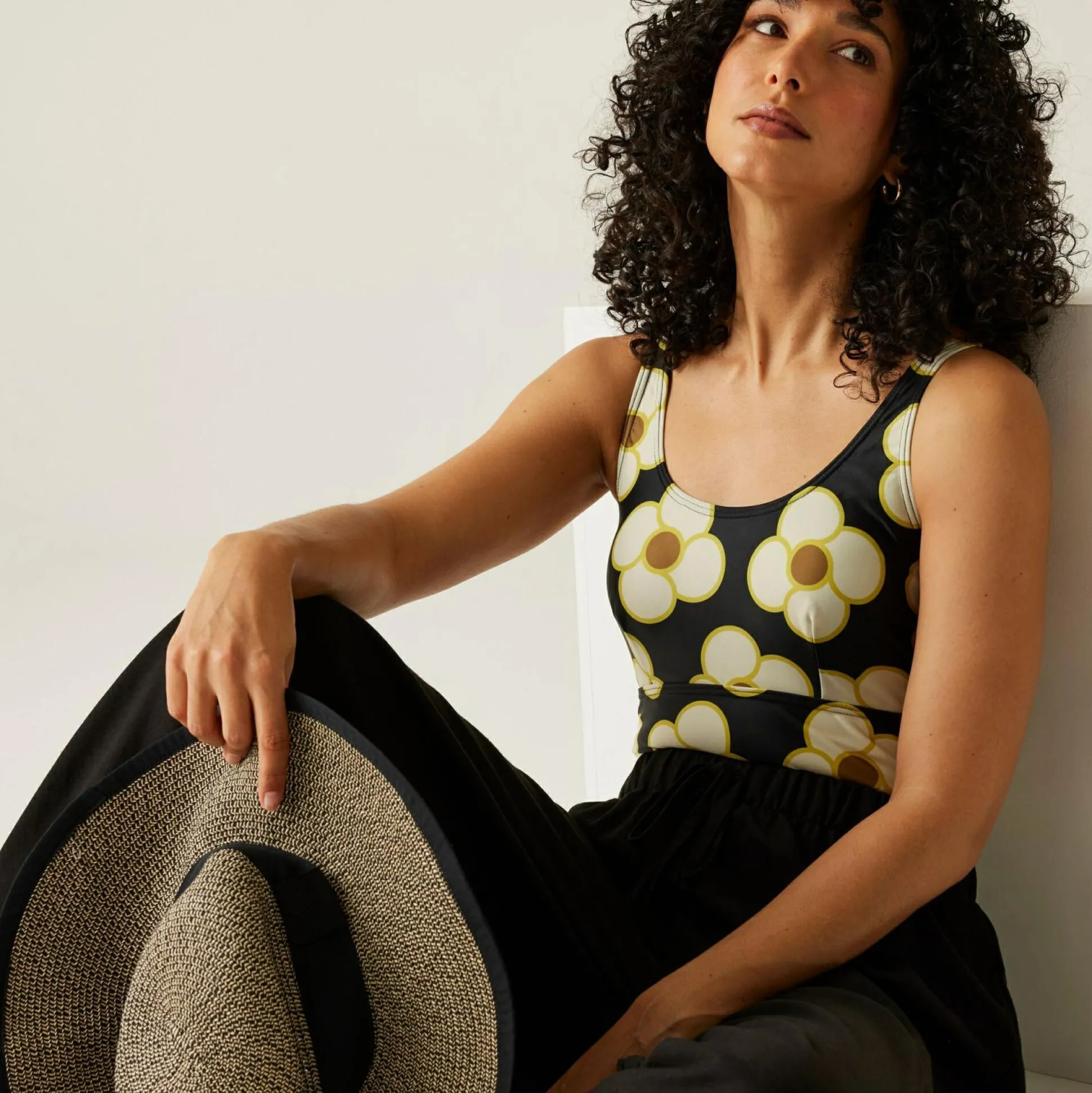 Orla Kiely Swimsuit | Spinning Flower Black