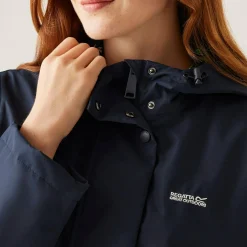 Orla Kiely Swing Waterproof III Jacket | Navy Lotus Olive Lining