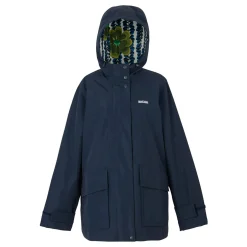 Orla Kiely Swing Waterproof III Jacket | Navy Lotus Olive Lining