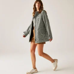 Orla Kiely Swing Waterproof III Jacket | Jasmine Flower Black
