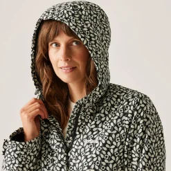 Orla Kiely Swing Waterproof III Jacket | Jasmine Flower Black