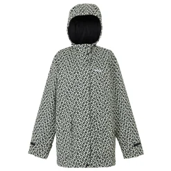 Orla Kiely Swing Waterproof III Jacket | Jasmine Flower Black