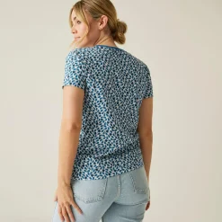 Orla Kiely Tee | Jasmine Flower Blue