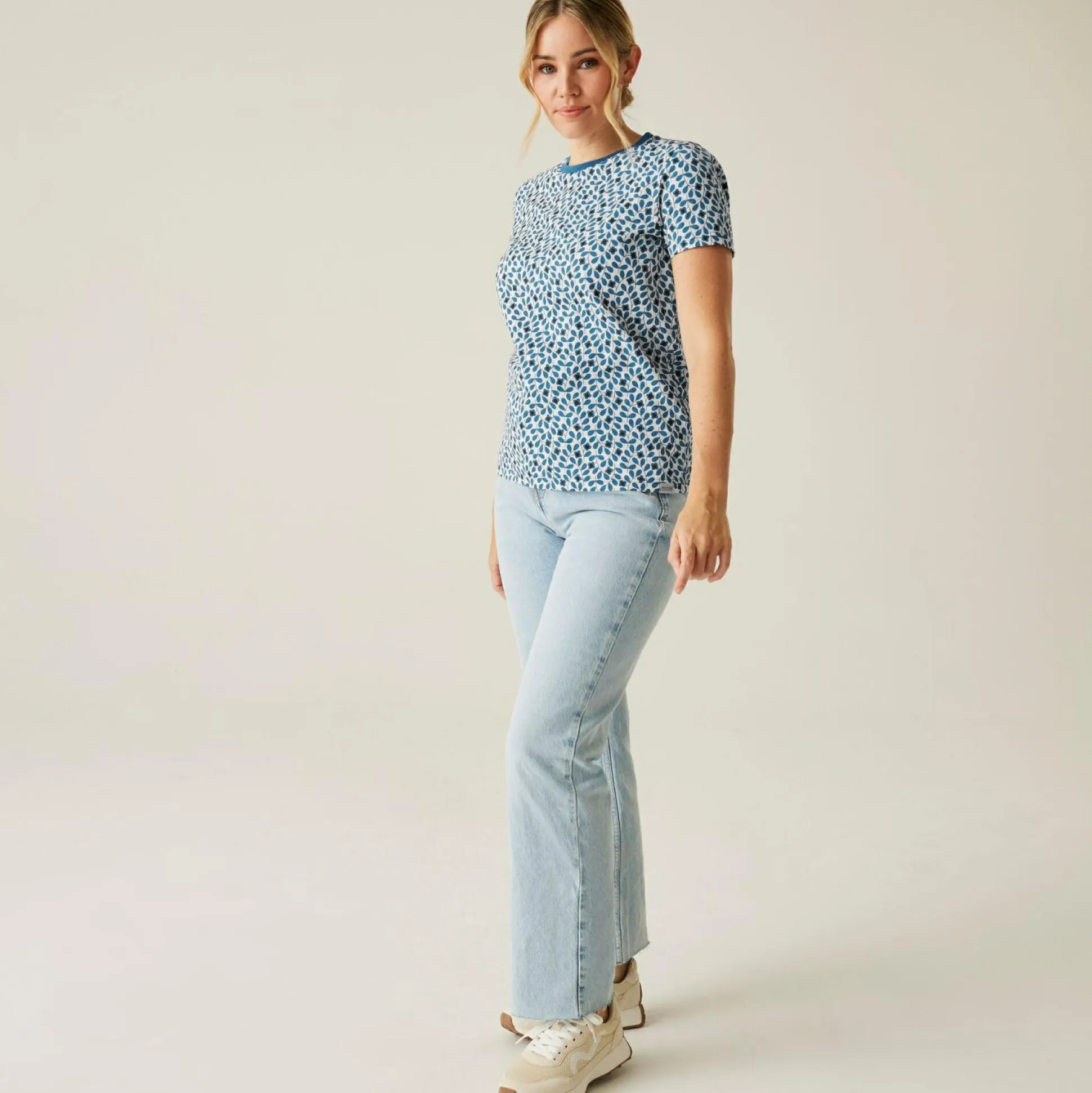 Orla Kiely Tee | Jasmine Flower Blue