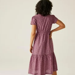 Orla Kiely Tiered Midi Dress | Jasmine Flower Lilac