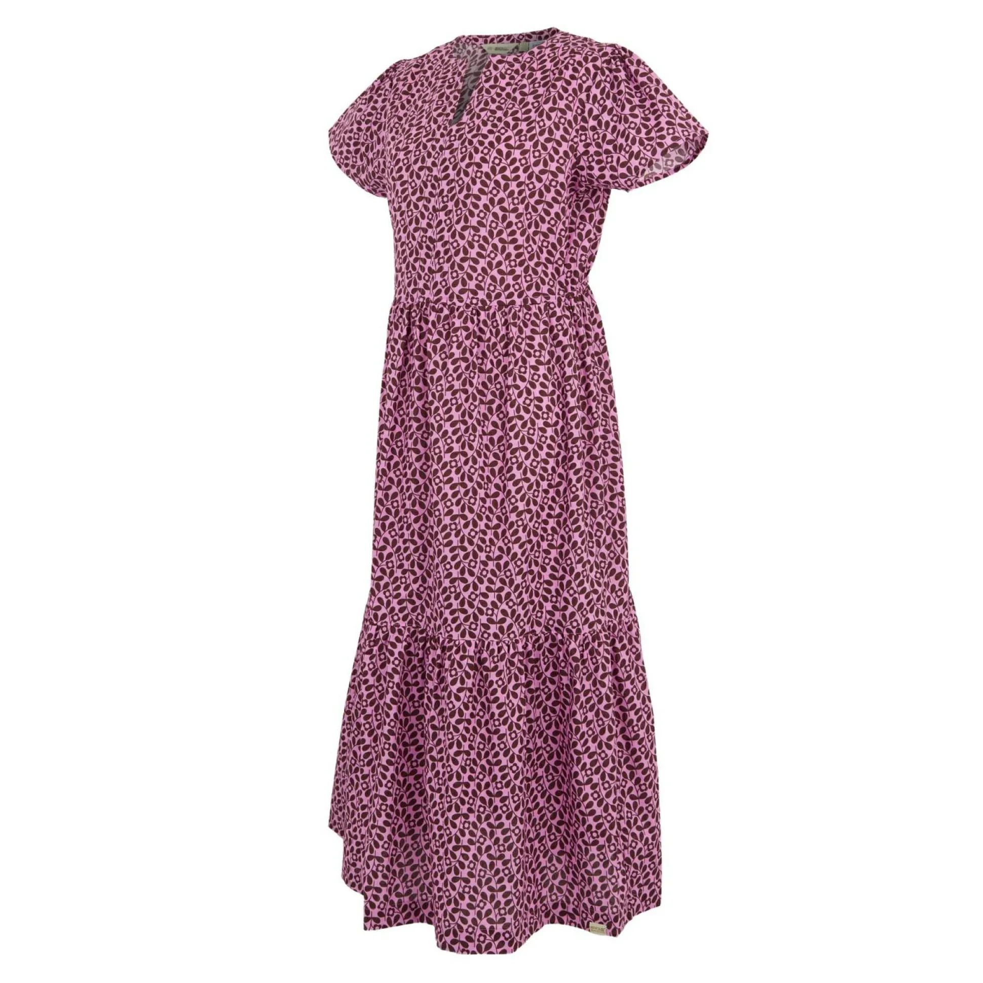 Orla Kiely Tiered Midi Dress | Jasmine Flower Lilac