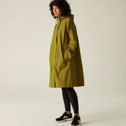 Orla Kiely Waterproof Mac II | Olive Green Jasmine Flower Black