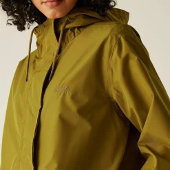 Orla Kiely Waterproof Mac II | Olive Green Jasmine Flower Black