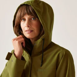 Orla Kiely Waterproof Mac II | Olive Green Jasmine Flower Black