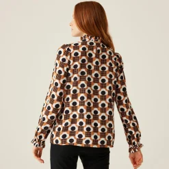Orla Kiely Winter Blouse | Rain Cloud Tan