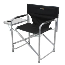 Sedile Director's Chair with Side Table | Black Seal Grey