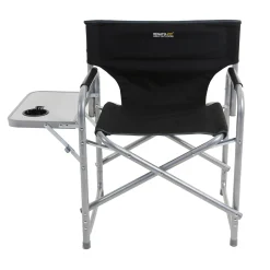 Sedile Director's Chair with Side Table | Black Seal Grey