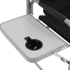 Sedile Director's Chair with Side Table | Black Seal Grey
