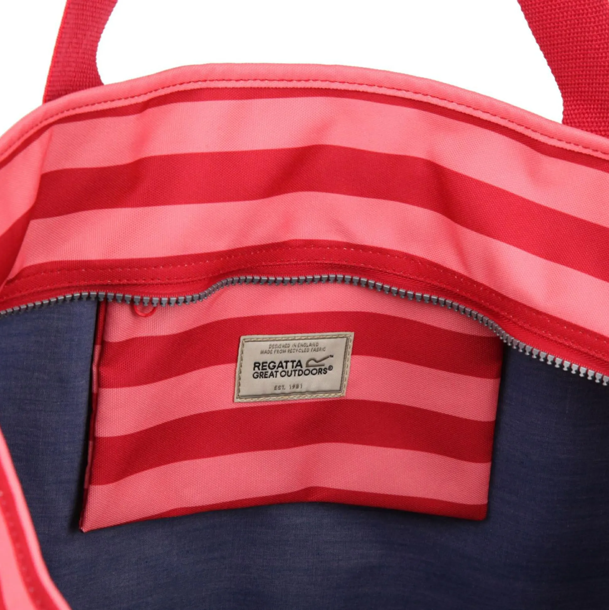 Stamford Beach Bag | Shell Pink Miami Red Stripe