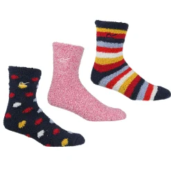 Womens 3 Pack Cosy Lounge Sock | Navy Blue