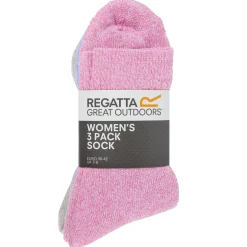 Womens 3 Pack Sock In A Box | Blush Marl Pink