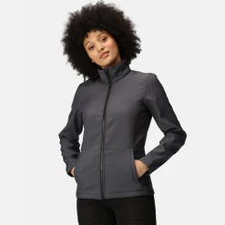 Women's Ablaze Printable Softshell Jacket | Seal Grey Black