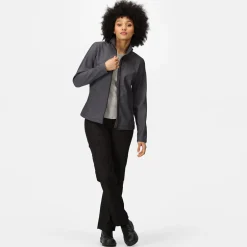 Women's Ablaze Printable Softshell Jacket | Seal Grey Black