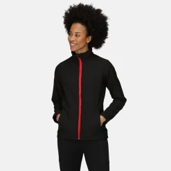 Women's Ablaze Printable Softshell Jacket | Black Classic Red