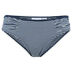 Women's Aceana Bikini Briefs | Navy White Seeksucker Stripe