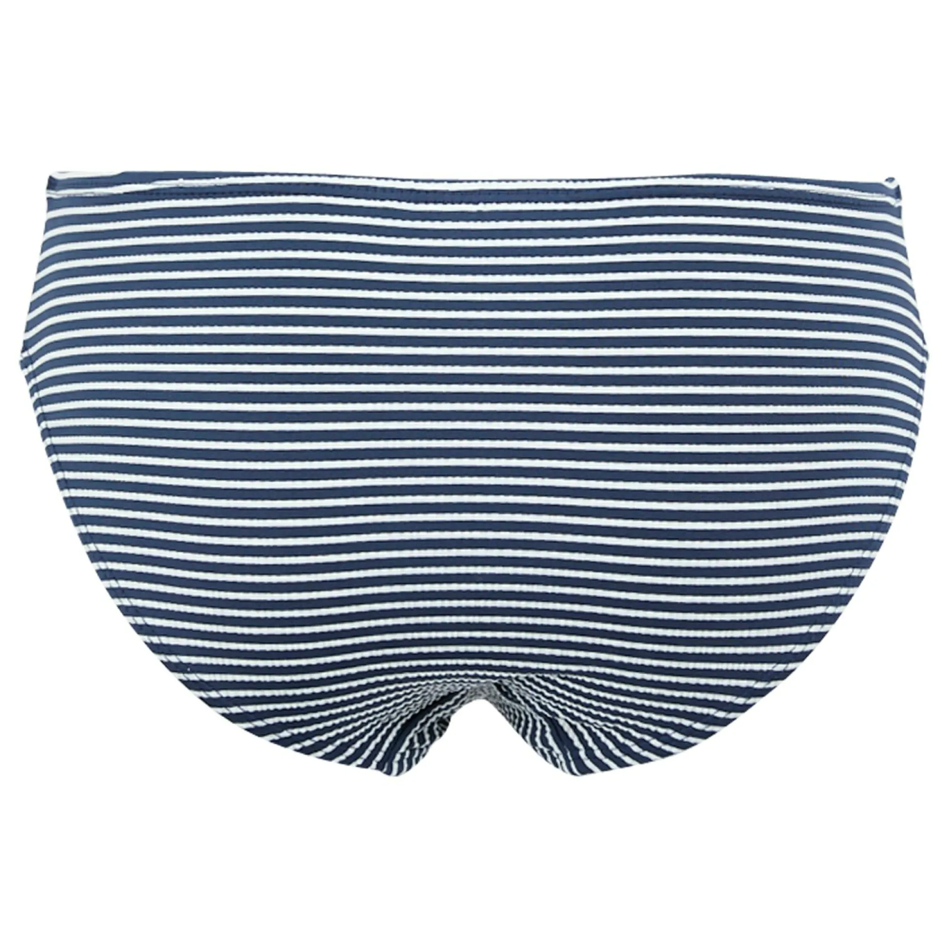 Women's Aceana Bikini Briefs | Navy White Seeksucker Stripe