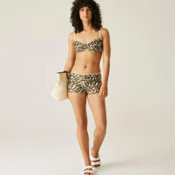 Women's Aceana Bikini Short | Tonal Zebra Print