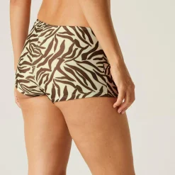 Women's Aceana Bikini Short | Tonal Zebra Print