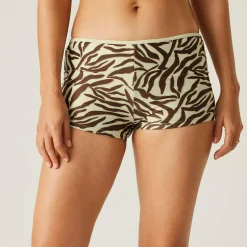 Women's Aceana Bikini Short | Tonal Zebra Print