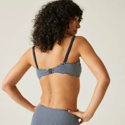 Women's Aceana III Bikini Top | Navy White Seeksucker Stripe