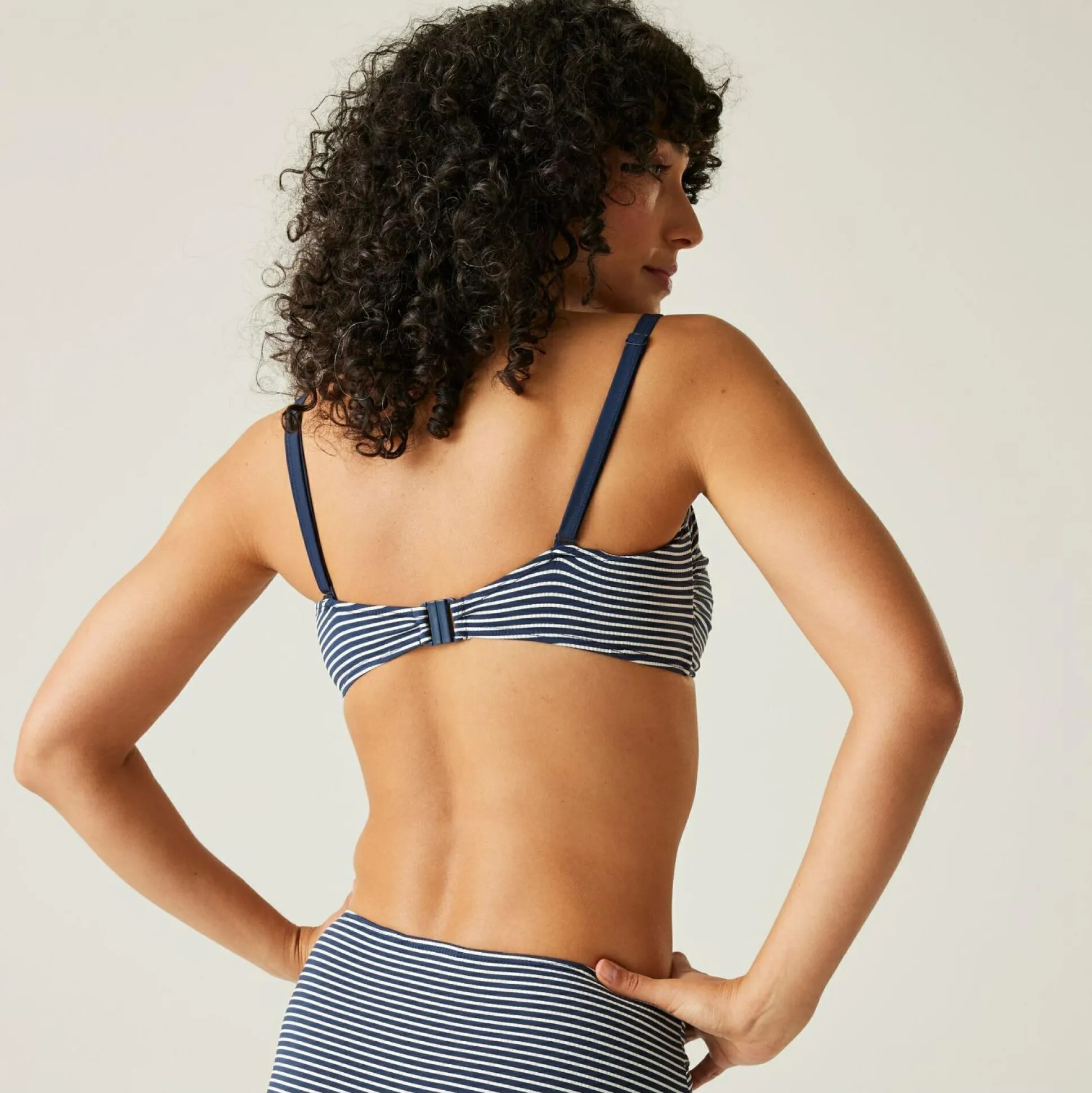 Women's Aceana III Bikini Top | Navy White Seeksucker Stripe