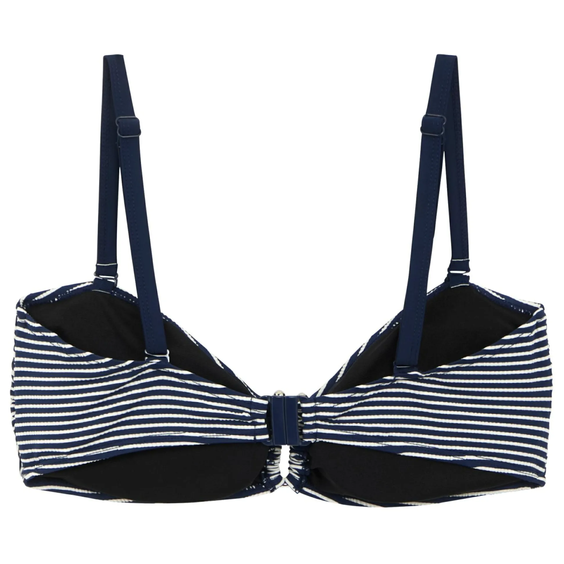 Women's Aceana III Bikini Top | Navy White Seeksucker Stripe