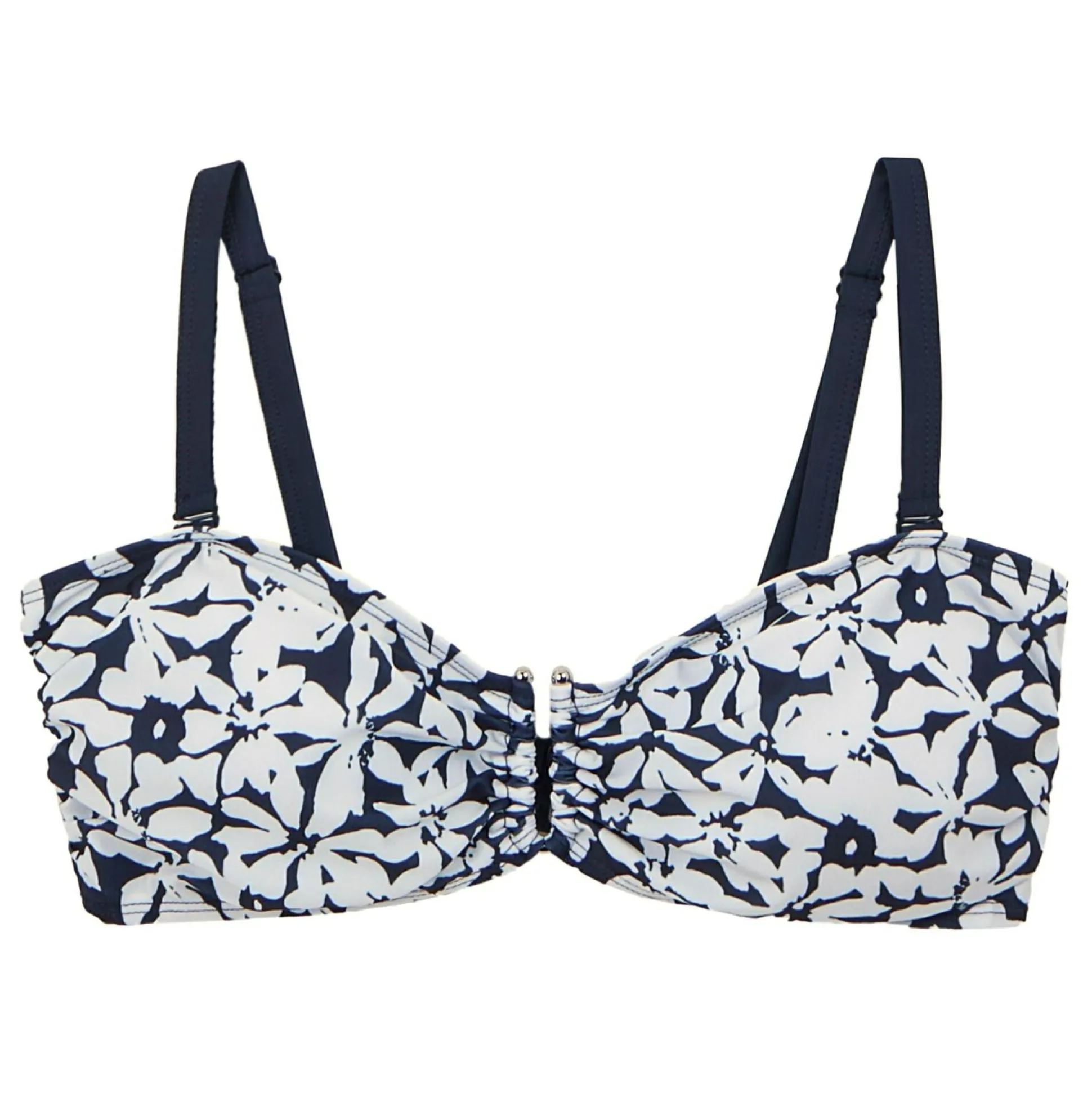 Women's Aceana III Bikini Top | Navy White Large Floral