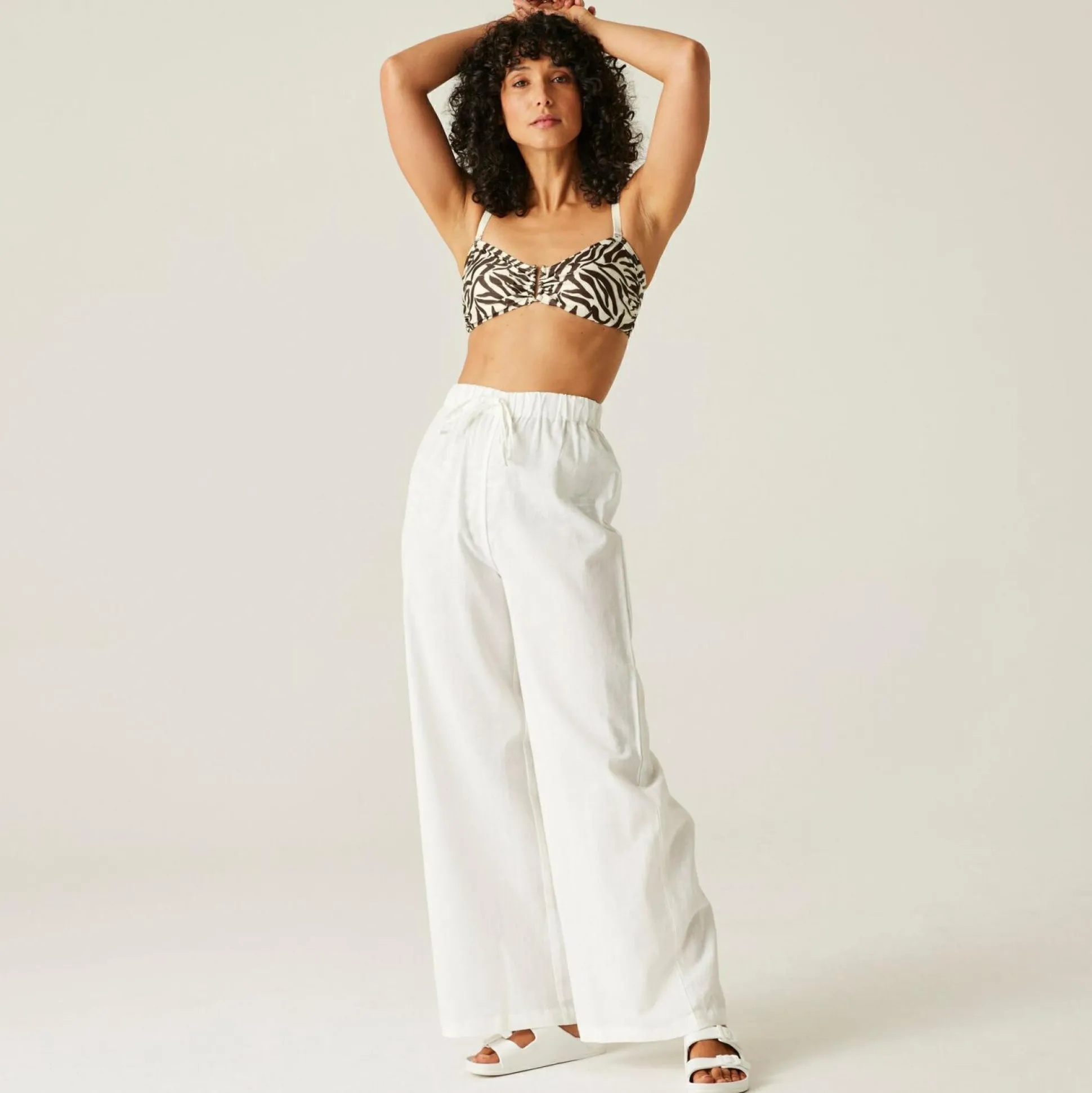 Women's Aceana III Bikini Top | Tonal Zebra Print