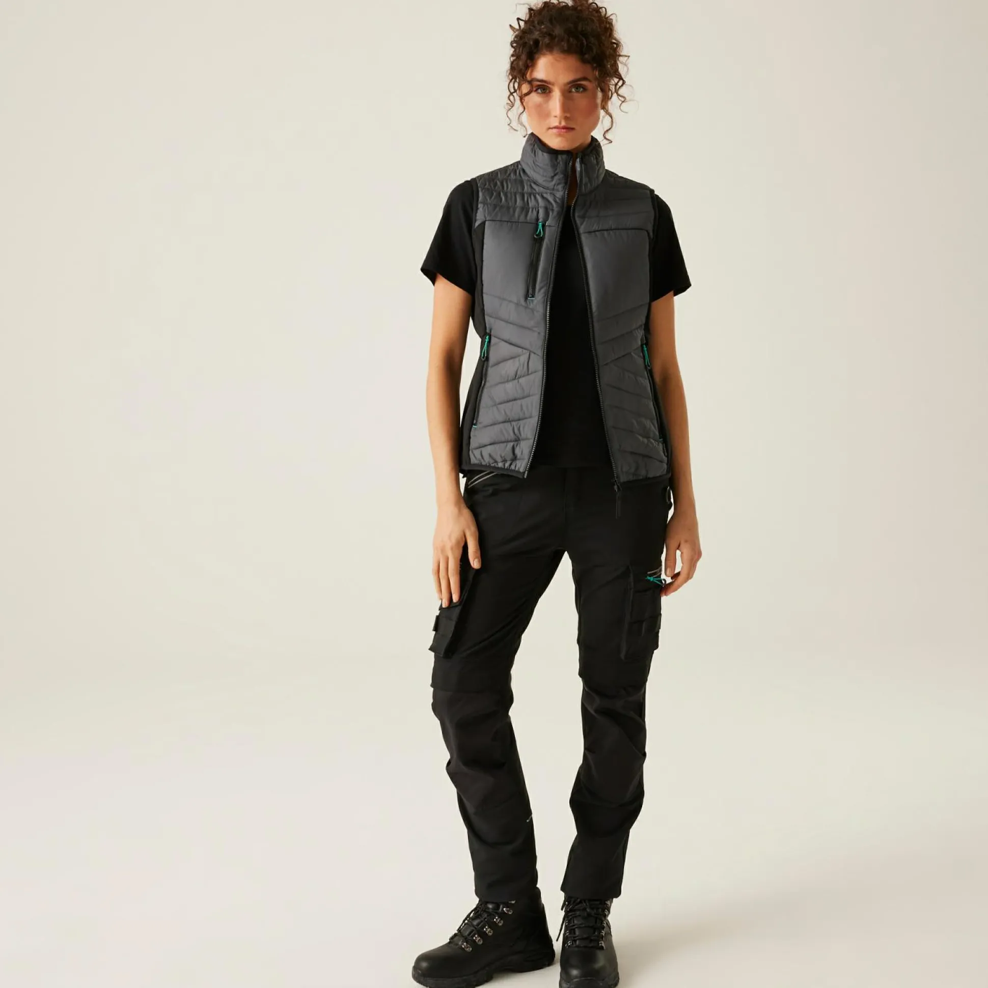 Women's ADA Hybrid Bodywarmer | Seal Grey Black