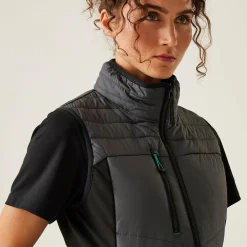 Women's ADA Hybrid Bodywarmer | Seal Grey Black