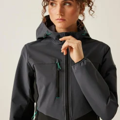 Women's ADA Stretch Softshell Jacket | Seal Grey Black