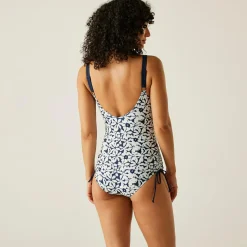 Women's Alinae Swimsuit | Navy White Large Floral