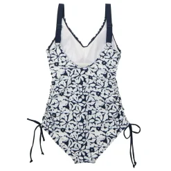 Women's Alinae Swimsuit | Navy White Large Floral