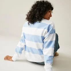 Women's Avika II Crew Neck Jumper | Chambray Blue White Stripe