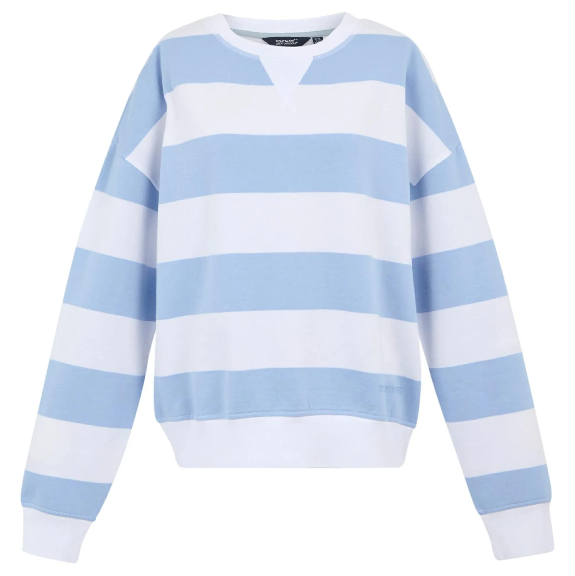 Women's Avika II Crew Neck Jumper | Chambray Blue White Stripe