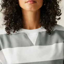Women's Avika II Crew Neck Jumper | Glacier White Stripe