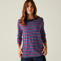 Women's Bayletta II 3/4 Sleeve Top  | Navy Multi Stripe