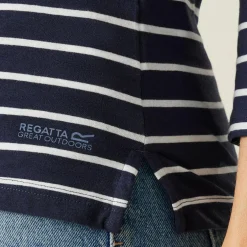 Women's Bayletta II 3/4 Sleeve Top  | Navy White Stripe