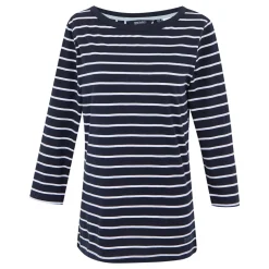 Women's Bayletta II 3/4 Sleeve Top  | Navy White Stripe