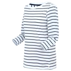 Women's Bayletta II 3/4 Sleeve Top  | White Navy Stripe