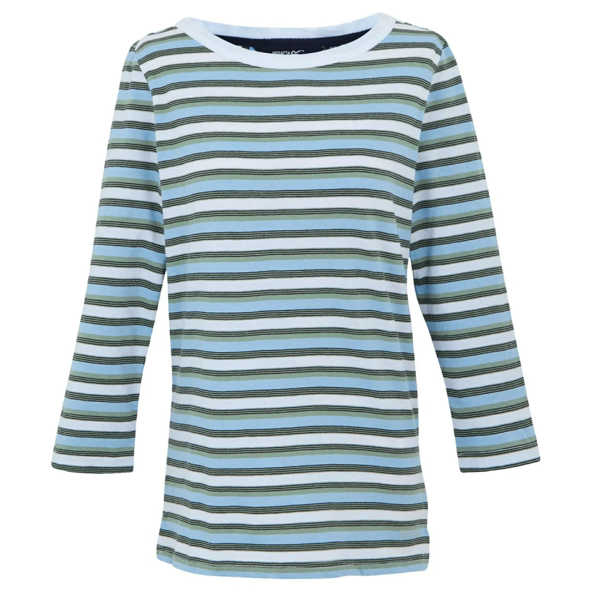 Women's Bayletta II 3/4 Sleeve Top | White Multi Stripe