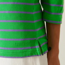Women's Bayletta II 3/4 Sleeve Top  | Island Green Paisley Purple Stripe