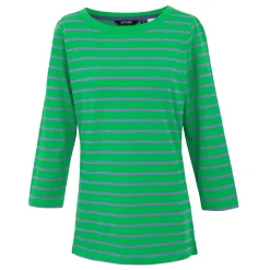 Women's Bayletta II 3/4 Sleeve Top  | Island Green Paisley Purple Stripe