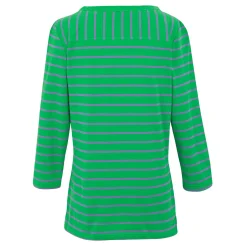Women's Bayletta II 3/4 Sleeve Top  | Island Green Paisley Purple Stripe