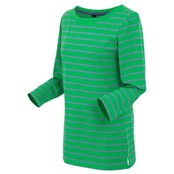 Women's Bayletta II 3/4 Sleeve Top  | Island Green Paisley Purple Stripe
